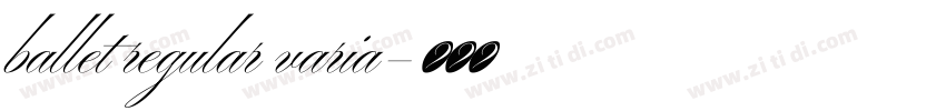 ballet regular varia字体转换